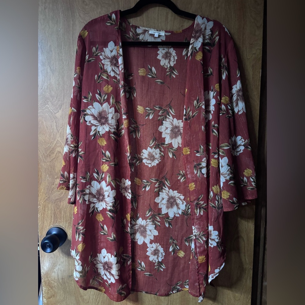 Maurices Rust Floral Blouse